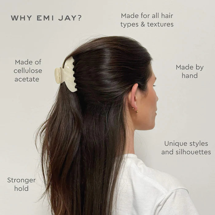 SALE BAJO PEDIDO - Emi Jay Lil Effing Clip Hair Claw Buttercream – Pinza Para Cabello De Acetato Color Crema Tamaño Pequeño 3.5"