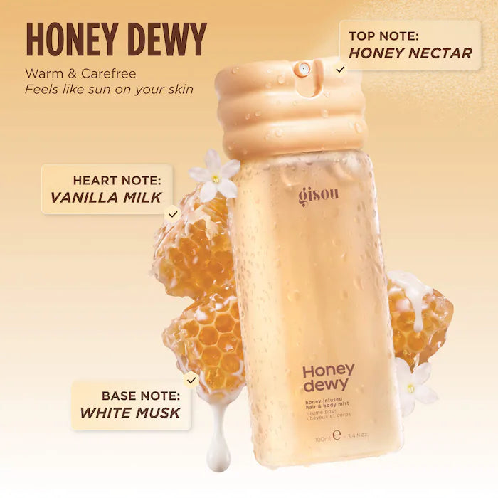 BAJO PEDIDO - Gisou Honey Dewy Honey Infused Hair & Body Mist Bruma Perfumada Para Cabello y Cuerpo Con Miel 100 ml