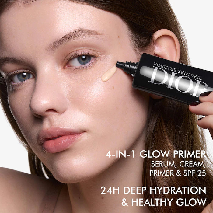 BAJO PEDIDO - Dior Forever Skin Veil Invisible Hydrating Glow Primer SPF 25 – Prebase De Maquillaje 4 En 1 Con Ácido Hialurónico