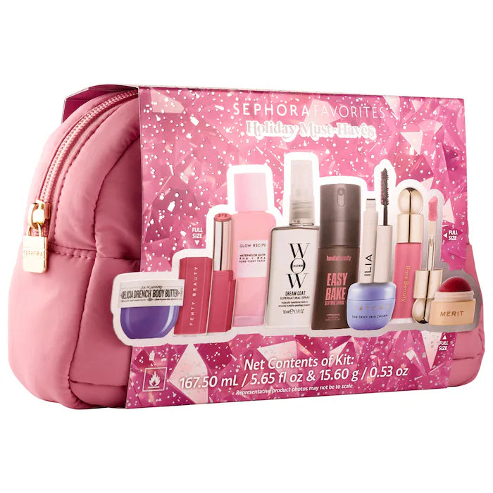 BAJO PEDIDO - Sephora Favorites Holiday Must-Haves Makeup & Skincare Value Set – Kit De 9 Piezas Skincare Y Maquillaje