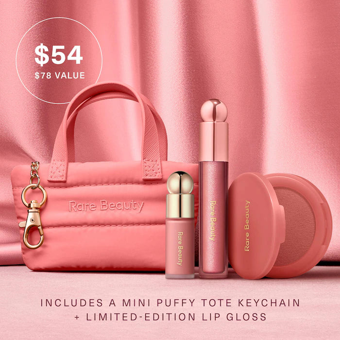 BAJO PEDIDO - Rare Beauty Hope Faves 4-Piece Makeup Gift Set – Set De Rubor Dúo Y Gloss En Tono Hope