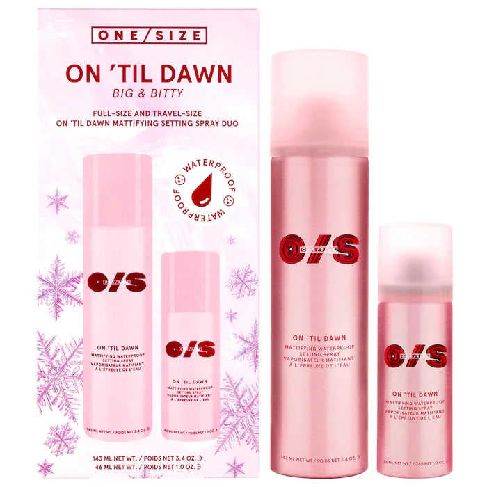 ONE/SIZE By Patrick Starrr On 'Til Dawn Mattifying Waterproof Setting Spray Big & Bitty Duo – Set De 2 Sprays Fijadores 16H