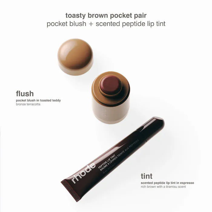 SALE BAJO PEDIDO - Rhode Pocket Pair Limited Edition Lip + Cheek Set – Dúo De Rubor En Crema Y Tinte Labial Con Péptidos Edición Limitada