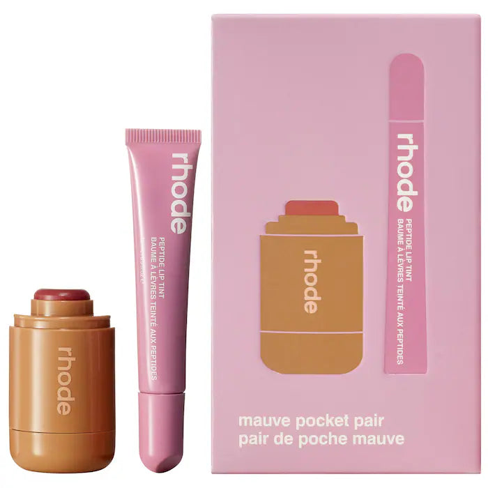 SALE BAJO PEDIDO - Rhode Pocket Pair Limited Edition Lip + Cheek Set – Dúo De Rubor En Crema Y Tinte Labial Con Péptidos Edición Limitada