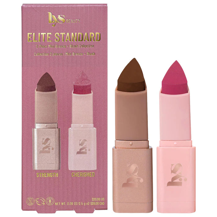 SALE BAJO PEDIDO - LYS Beauty Mini Elite Standard 2-Piece Bronze + Blush Collection – Dúo Mini De Bronceador Y Rubor En Barra