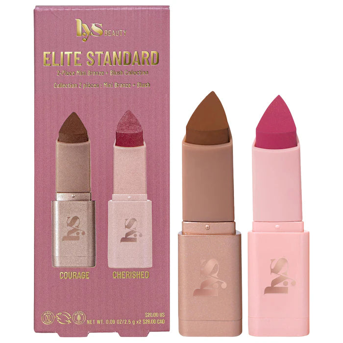 SALE BAJO PEDIDO - LYS Beauty Mini Elite Standard 2-Piece Bronze + Blush Collection – Dúo Mini De Bronceador Y Rubor En Barra