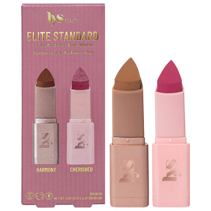 SALE BAJO PEDIDO - LYS Beauty Mini Elite Standard 2-Piece Bronze + Blush Collection – Dúo Mini De Bronceador Y Rubor En Barra