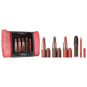 SALE BAJO PEDIDO - MAC Celebrity Nudes Lip Vault – Set De 5 Productos Labiales En Tonos Nude Con Bolsa Edición Limitada
