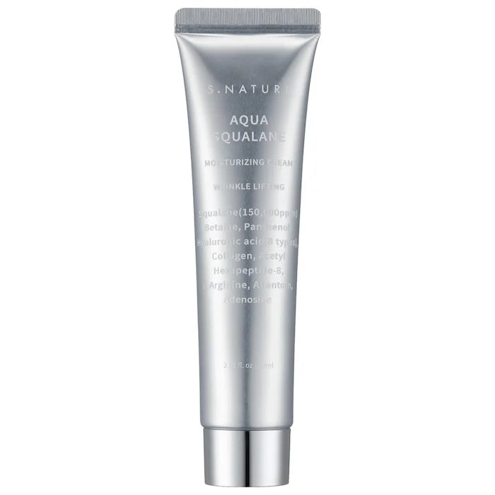 BAJO PEDIDO - S.Nature Aqua Squalane Moisturizing Cream – Crema Facial Ligera Con 150,000ppm De Escualano Y 8 Tipos De Ácido Hialurónico 60 ML