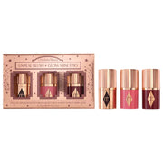 BAJO PEDIDO - Charlotte Tilbury Mini Unreal Blush + Glow Trio – Set De 3 Sticks Mini De Rubor E Iluminador Con Colageno Y Ácido Hialurónico
