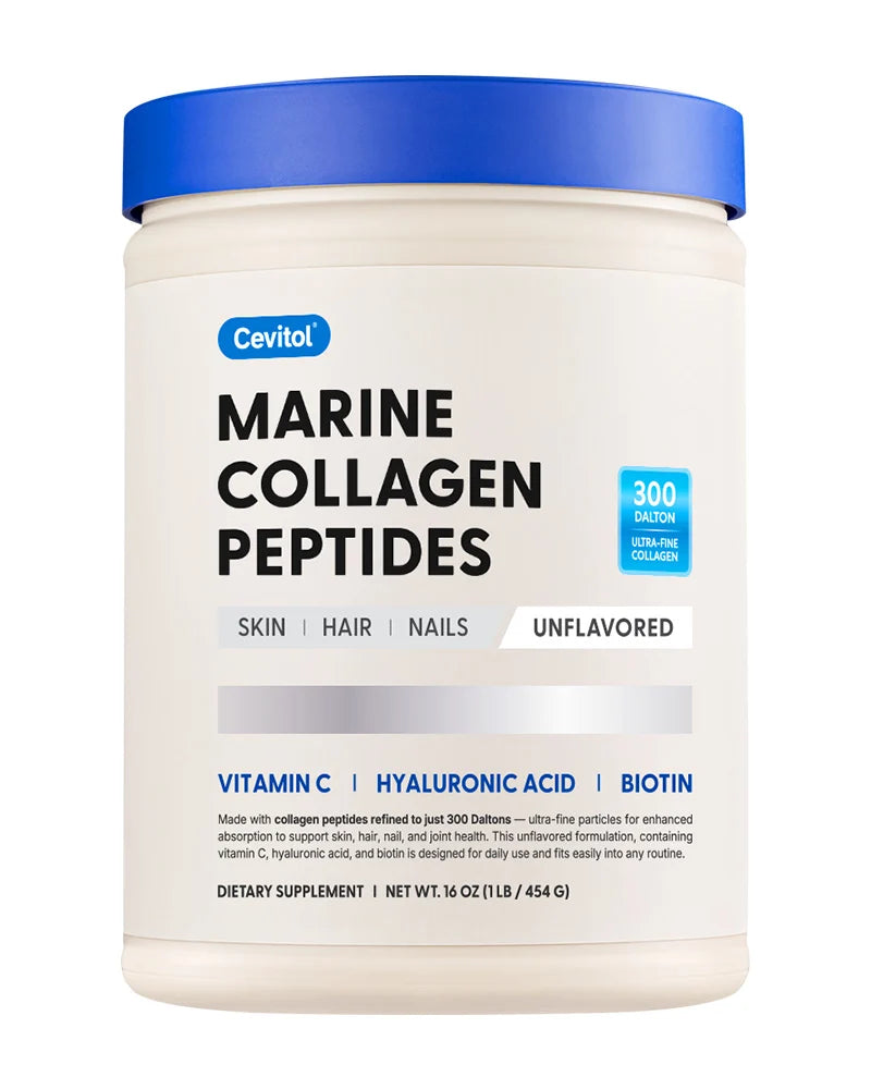 Cevitol Marine Collagen Peptides – Hydrolyzed Marine Collagen 300 Dalton With Vitamin C And Biotin 456 G
